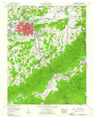 Elizabethton Tennessee Historical topographic map, 1:24000 scale, 7.5 X 7.5 Minute, Year 1959