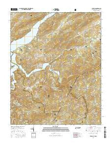 Elk Mills Tennessee Current topographic map, 1:24000 scale, 7.5 X 7.5 Minute, Year 2016