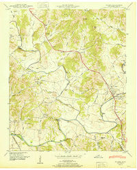 Elkton Tennessee Historical topographic map, 1:24000 scale, 7.5 X 7.5 Minute, Year 1951