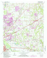 Ellendale Tennessee Historical topographic map, 1:24000 scale, 7.5 X 7.5 Minute, Year 1965