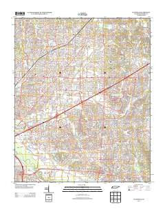 Ellendale Tennessee Historical topographic map, 1:24000 scale, 7.5 X 7.5 Minute, Year 2013
