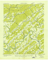 Elverton Tennessee Historical topographic map, 1:24000 scale, 7.5 X 7.5 Minute, Year 1935
