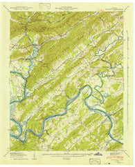 Elverton Tennessee Historical topographic map, 1:24000 scale, 7.5 X 7.5 Minute, Year 1941