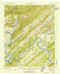 Elverton Tennessee Historical topographic map, 1:24000 scale, 7.5 X 7.5 Minute, Year 1941