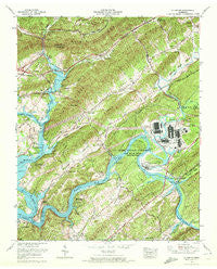 Elverton Tennessee Historical topographic map, 1:24000 scale, 7.5 X 7.5 Minute, Year 1968