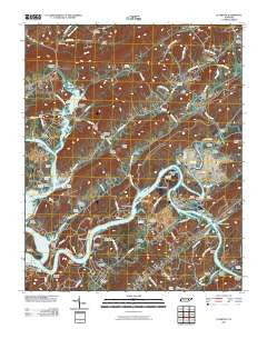 Elverton Tennessee Historical topographic map, 1:24000 scale, 7.5 X 7.5 Minute, Year 2010
