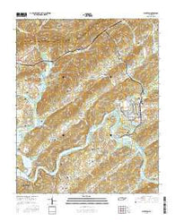 Elverton Tennessee Current topographic map, 1:24000 scale, 7.5 X 7.5 Minute, Year 2016