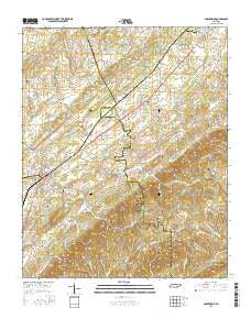 Englewood Tennessee Current topographic map, 1:24000 scale, 7.5 X 7.5 Minute, Year 2016