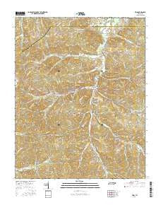 Erin Tennessee Current topographic map, 1:24000 scale, 7.5 X 7.5 Minute, Year 2016