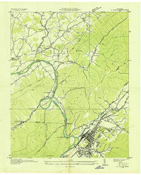 Erwin Tennessee Historical topographic map, 1:24000 scale, 7.5 X 7.5 Minute, Year 1935