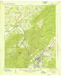 Erwin Tennessee Historical topographic map, 1:24000 scale, 7.5 X 7.5 Minute, Year 1939
