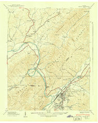 Erwin Tennessee Historical topographic map, 1:24000 scale, 7.5 X 7.5 Minute, Year 1939
