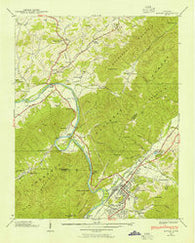 Erwin Tennessee Historical topographic map, 1:24000 scale, 7.5 X 7.5 Minute, Year 1939