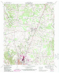 Ethridge Tennessee Historical topographic map, 1:24000 scale, 7.5 X 7.5 Minute, Year 1966