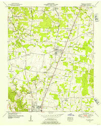 Ethridge Tennessee Historical topographic map, 1:24000 scale, 7.5 X 7.5 Minute, Year 1951