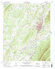 Etowah Tennessee Historical topographic map, 1:24000 scale, 7.5 X 7.5 Minute, Year 1967