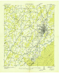 Etowah Tennessee Historical topographic map, 1:24000 scale, 7.5 X 7.5 Minute, Year 1935