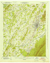 Etowah Tennessee Historical topographic map, 1:24000 scale, 7.5 X 7.5 Minute, Year 1944