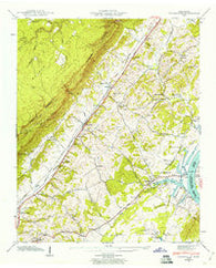 Evensville Tennessee Historical topographic map, 1:24000 scale, 7.5 X 7.5 Minute, Year 1942