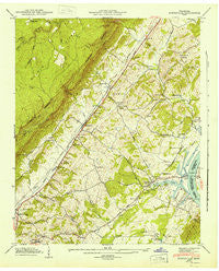 Evensville Tennessee Historical topographic map, 1:24000 scale, 7.5 X 7.5 Minute, Year 1942