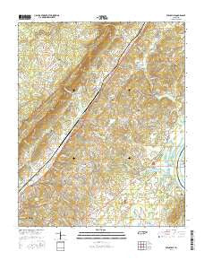 Evensville Tennessee Current topographic map, 1:24000 scale, 7.5 X 7.5 Minute, Year 2016