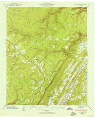 Fairmount Tennessee Historical topographic map, 1:24000 scale, 7.5 X 7.5 Minute, Year 1945