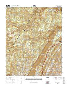 Fairmount Tennessee Current topographic map, 1:24000 scale, 7.5 X 7.5 Minute, Year 2016