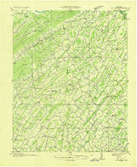 Fall Branch Tennessee Historical topographic map, 1:48000 scale, 15 X 15 Minute, Year 1935
