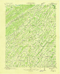 Fall Branch Tennessee Historical topographic map, 1:48000 scale, 15 X 15 Minute, Year 1935