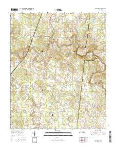 Farmington Tennessee Current topographic map, 1:24000 scale, 7.5 X 7.5 Minute, Year 2016