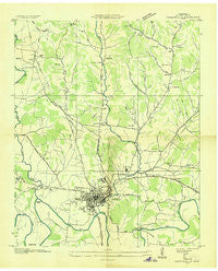 Fayetteville Tennessee Historical topographic map, 1:24000 scale, 7.5 X 7.5 Minute, Year 1936