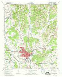 Fayetteville Tennessee Historical topographic map, 1:24000 scale, 7.5 X 7.5 Minute, Year 1966