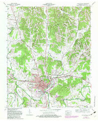 Fayetteville Tennessee Historical topographic map, 1:24000 scale, 7.5 X 7.5 Minute, Year 1966