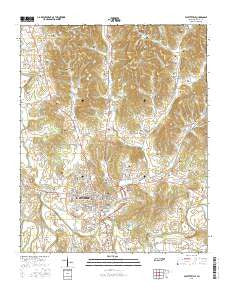 Fayetteville Tennessee Current topographic map, 1:24000 scale, 7.5 X 7.5 Minute, Year 2016