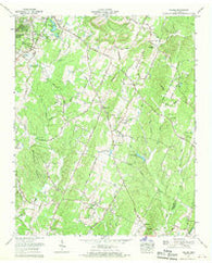 Felker Tennessee Historical topographic map, 1:24000 scale, 7.5 X 7.5 Minute, Year 1967