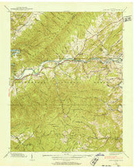 Fish Springs Tennessee Historical topographic map, 1:24000 scale, 7.5 X 7.5 Minute, Year 1938