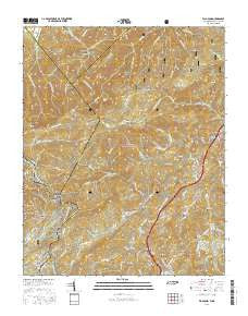 Flag Pond Tennessee Current topographic map, 1:24000 scale, 7.5 X 7.5 Minute, Year 2016