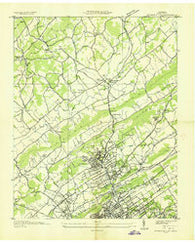 Fountain City Tennessee Historical topographic map, 1:24000 scale, 7.5 X 7.5 Minute, Year 1935