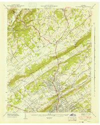 Fountain City Tennessee Historical topographic map, 1:24000 scale, 7.5 X 7.5 Minute, Year 1941
