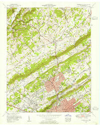 Fountain City Tennessee Historical topographic map, 1:24000 scale, 7.5 X 7.5 Minute, Year 1953