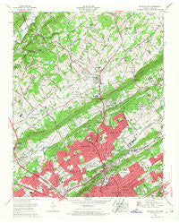 Fountain City Tennessee Historical topographic map, 1:24000 scale, 7.5 X 7.5 Minute, Year 1966