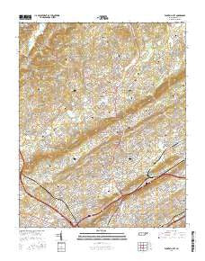 Fountain City Tennessee Current topographic map, 1:24000 scale, 7.5 X 7.5 Minute, Year 2016