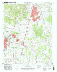 Franklin Tennessee Historical topographic map, 1:24000 scale, 7.5 X 7.5 Minute, Year 1981