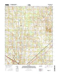 Fredonia Tennessee Current topographic map, 1:24000 scale, 7.5 X 7.5 Minute, Year 2016