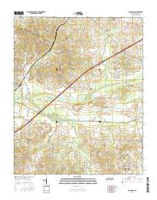 Gallaway Tennessee Current topographic map, 1:24000 scale, 7.5 X 7.5 Minute, Year 2016