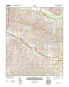 Germantown Tennessee Historical topographic map, 1:24000 scale, 7.5 X 7.5 Minute, Year 2013