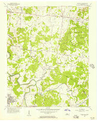 Gladeville Tennessee Historical topographic map, 1:24000 scale, 7.5 X 7.5 Minute, Year 1956