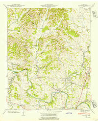 Godwin Tennessee Historical topographic map, 1:24000 scale, 7.5 X 7.5 Minute, Year 1940
