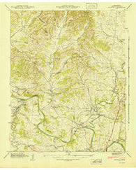 Godwin Tennessee Historical topographic map, 1:24000 scale, 7.5 X 7.5 Minute, Year 1941