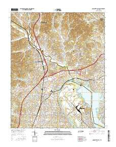 Goodlettsville Tennessee Current topographic map, 1:24000 scale, 7.5 X 7.5 Minute, Year 2016